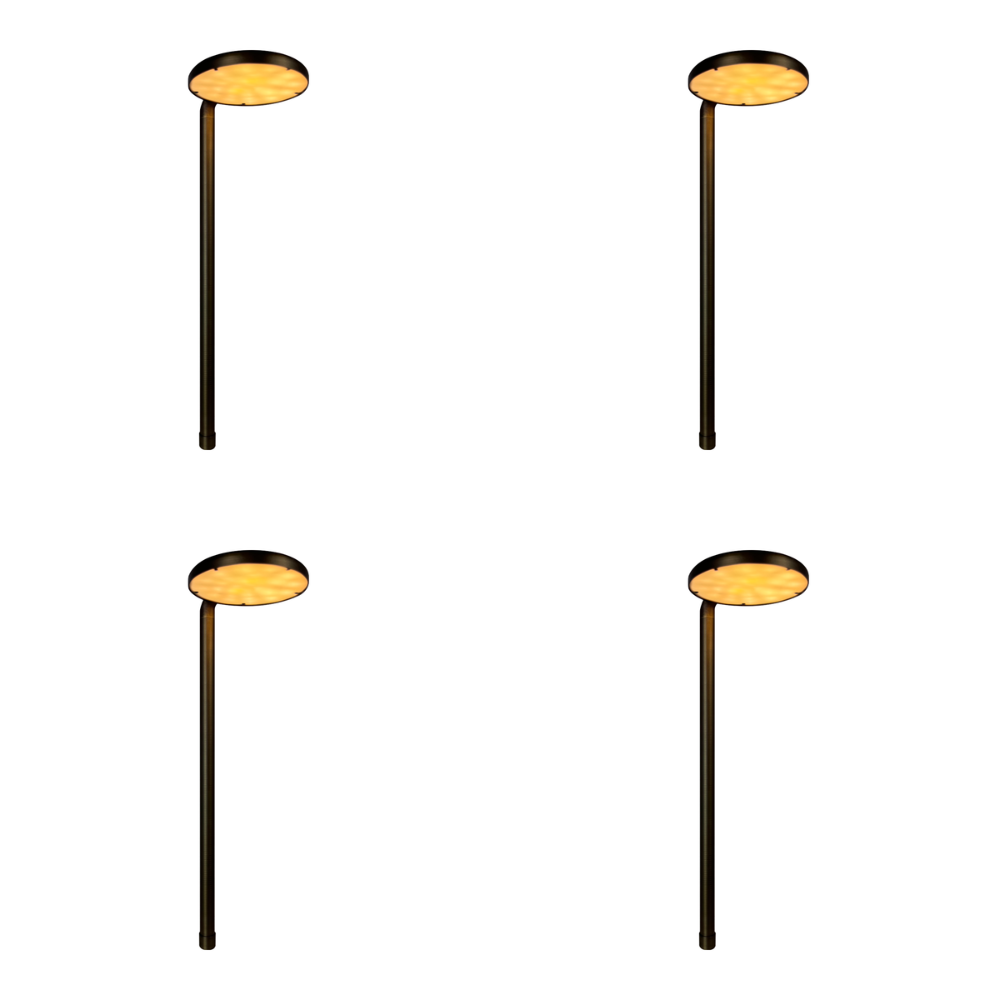 PLB27 4x/8x/12x Package Cast Brass Path and Area Light 4W 3000K Integrated LED 12V Low Voltage Pathway Outdoor Lighting Landscape Fixture