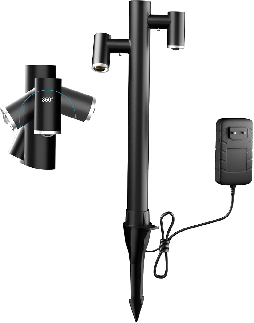 ALP25 4W LED Adjustable 3000K Dual Directional Bollard Path Light Low Voltage Outdoor Landscape Lighting