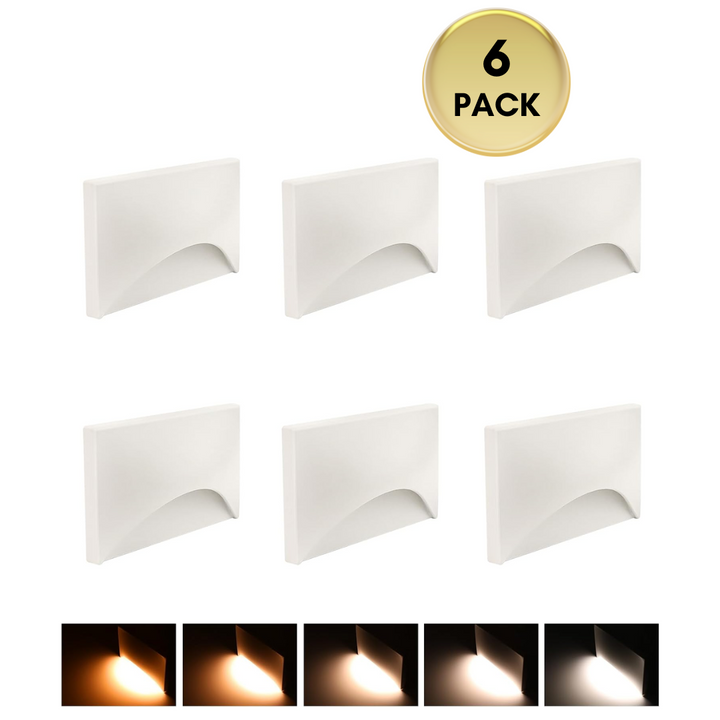 STLA10 6-Pack 6W Bajo voltaje 10" LED Luces de paso al aire libre, 12V LED Luces de cubierta Luces de paisaje