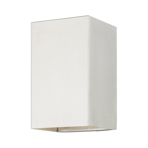 24671-91 Derby Outdoor 1 E26 Medium Base Light Bulb Socket Outdoor ADA-Compliant Stainless Steel Wall Sconce 4.25"x7" Brush Nickel Finish 120V for Garden, Exterior and Patio