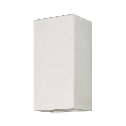 24672-91 Derby Outdoor 1 E26 Medium Base Light Bulb Socket Outdoor ADA-Compliant Stainless Steel Wall Sconce 5"x10" Brush Nickel Finish 120V for Garden, Exterior and Patio