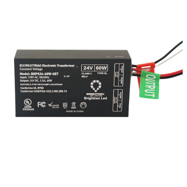 12V/24V DC Low Voltage Dimmable Compact Transformers UL Listed LED Driver IP65 Outdoor Rated
