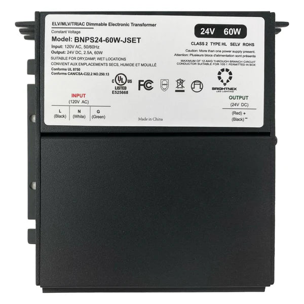 TSDC02 12V/24V DC Low Voltage Dimmable Junction Box Transformers UL Listed LED Driver Outdoor Rated