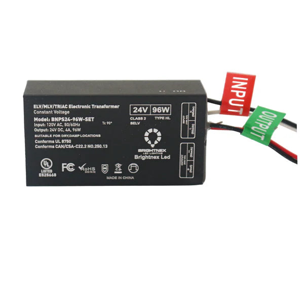 12V/24V DC Low Voltage Dimmable Compact Transformers UL Listed LED Driver IP65 Outdoor Rated