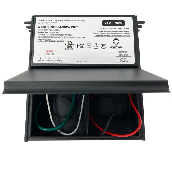 TSDC02 12V/24V DC Low Voltage Dimmable Junction Box Transformers UL Listed LED Driver Outdoor Rated