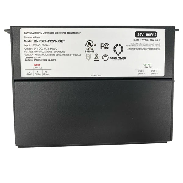TSDC02 12V/24V DC Low Voltage Dimmable Junction Box Transformers UL Listed LED Driver Outdoor Rated