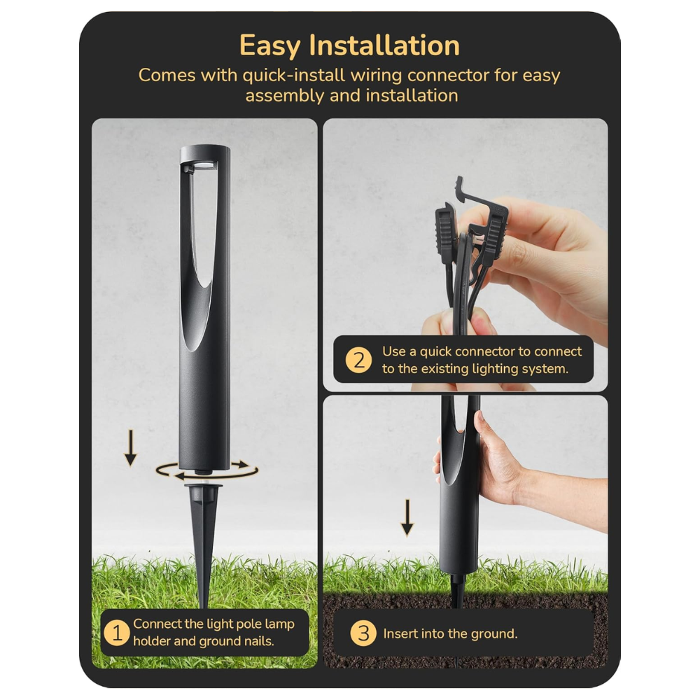 ALP50 6-Pack 2W 3000K Double-sided Light LED Landscape Pathway Light Package, 12V AC/DC