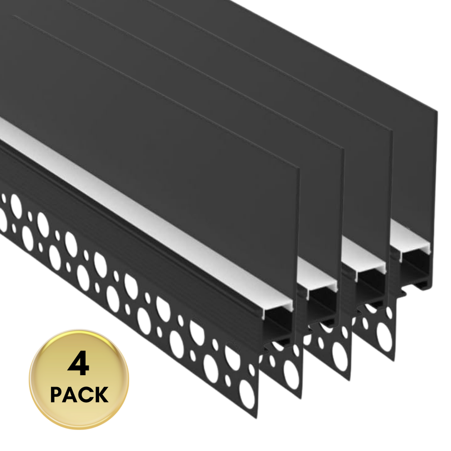 AC19 Trimless Recessed Baseboard Drywall Plaster Mud-In Z-Type Aluminu