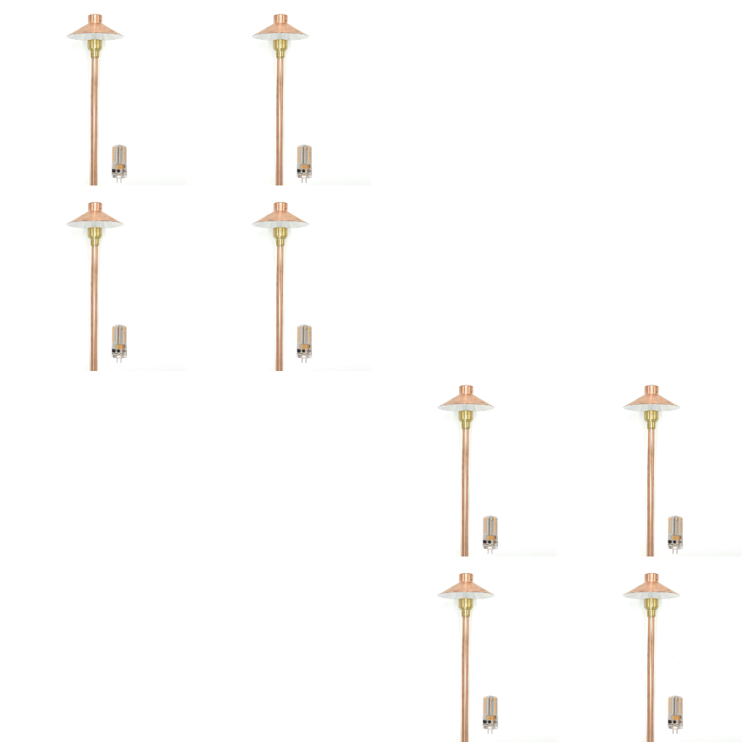 BPLP08 Tulay BH 18" Copper Path Light 4x/8x/12x G4 2W Dimmable 2700K Package Low Voltage Landscape Lighting