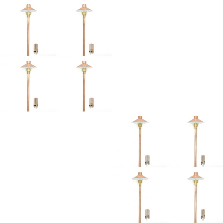 BPLP08 Tulay BH 18" Copper Path Light 4x/8x/12x G4 2W Dimmable 2700K Package Low Voltage Landscape Lighting