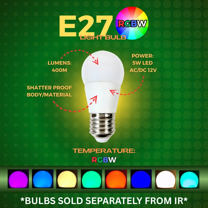Outdoor Landscape Lighting LED 12V Low Voltage IR Remote Control for E27 RGBW LED Bulbs Light Bulb And Other Compatible Fixtures