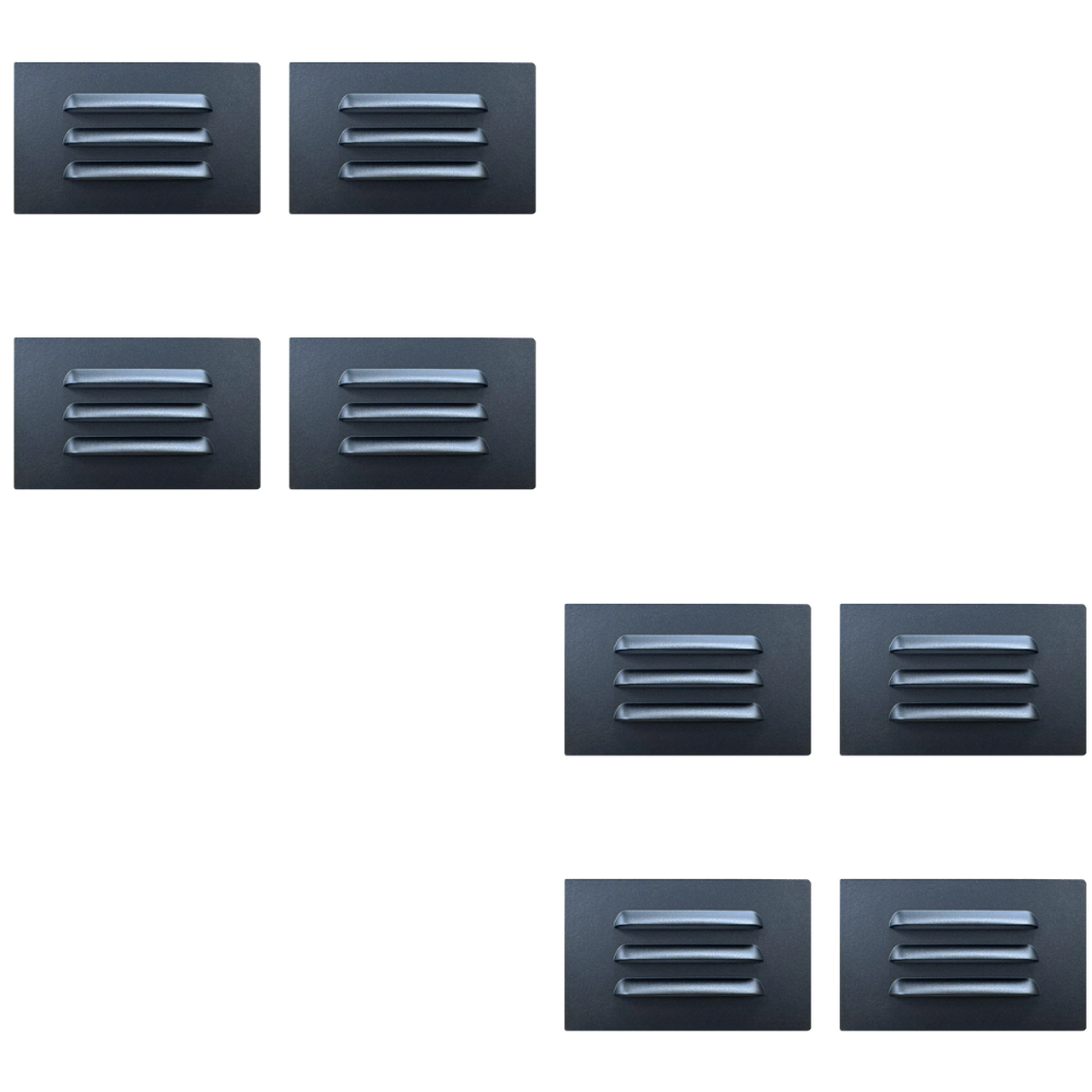 STA11 4x/8x/12x Package 3.5W 12V Low Voltage 3000K Warm White Integrated Rectangular Waterproof Horizontal LED Aluminum Step Light Wall Lighting Fixture