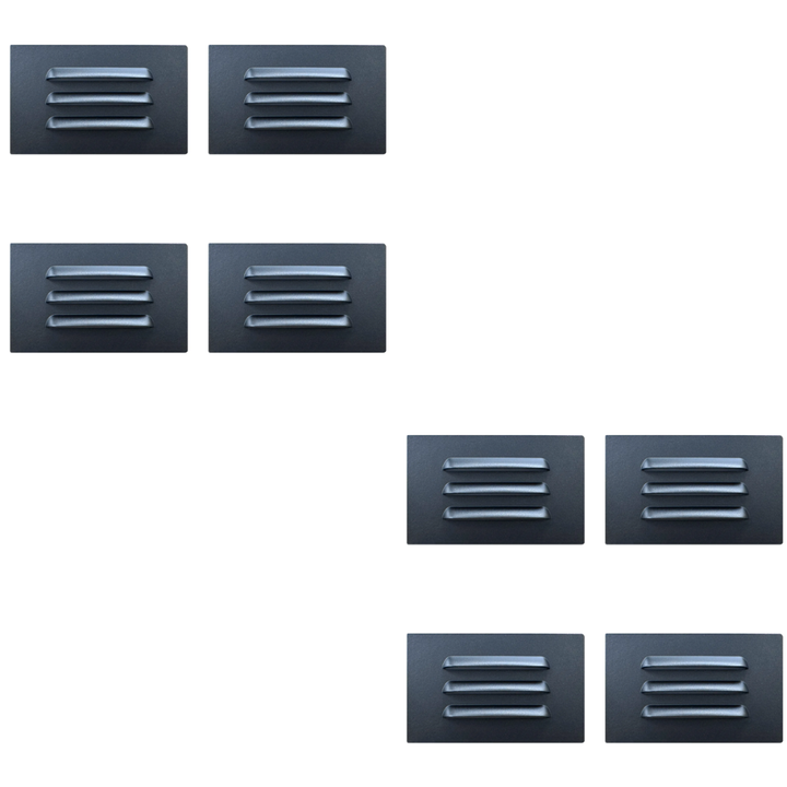 STA11 4x/8x/12x Package 3.5W 12V Low Voltage 3000K Warm White Integrated Rectangular Waterproof Horizontal LED Aluminum Step Light Wall Lighting Fixture