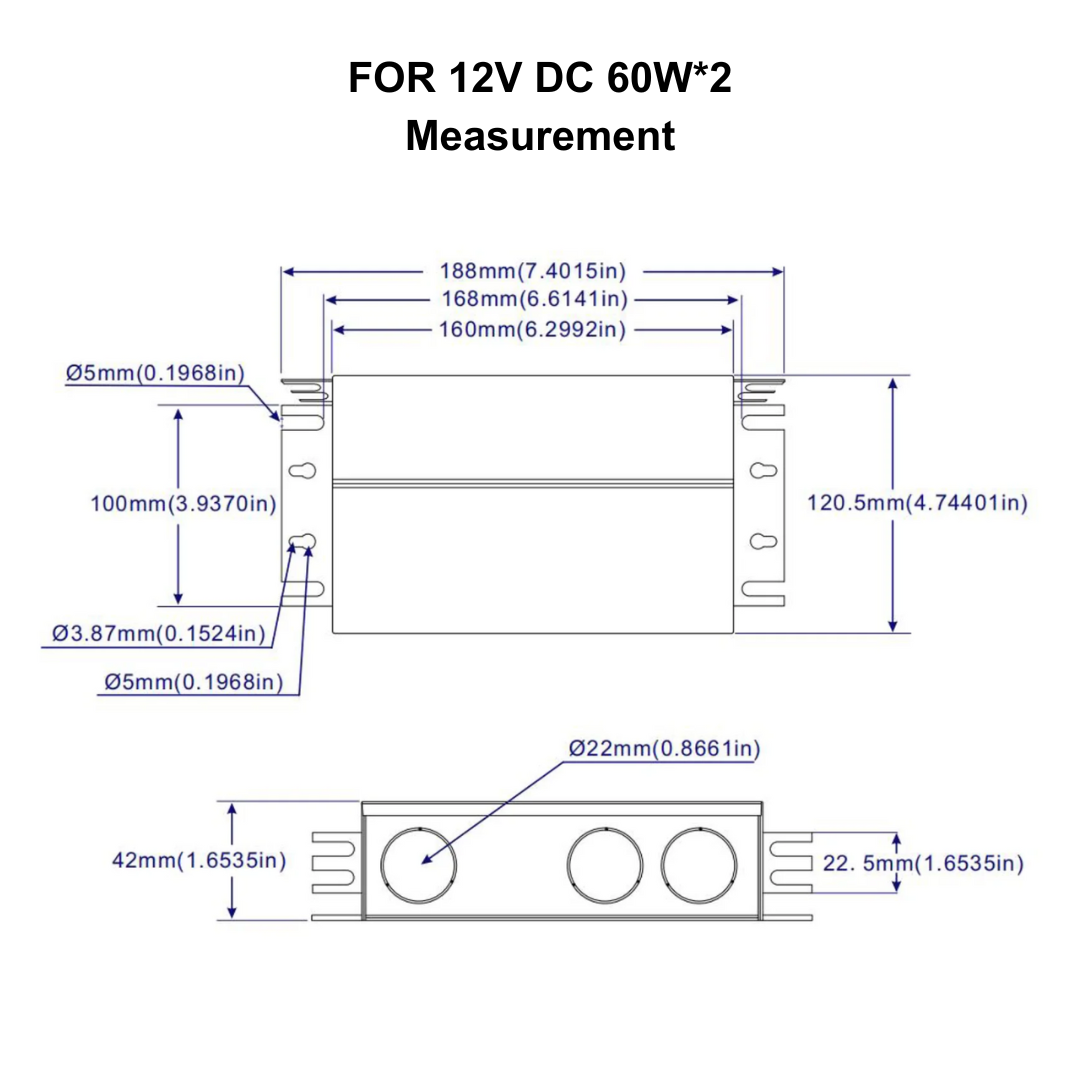 TSDC02 12V/24V DC Low Voltage Dimmable Junction Box Transformers UL Listed LED Driver Outdoor Rated