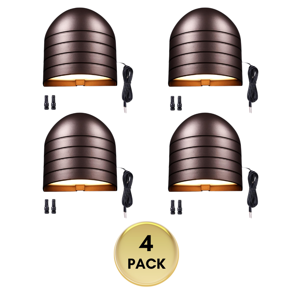 DLA08 5W 250LM Low Voltage 12V-24V 5CCT 2700K/3000K/3500K/4000K/5000K Integrated LED Outdoor Fence Deck Down Light Package, Step Patio Landscape Lights