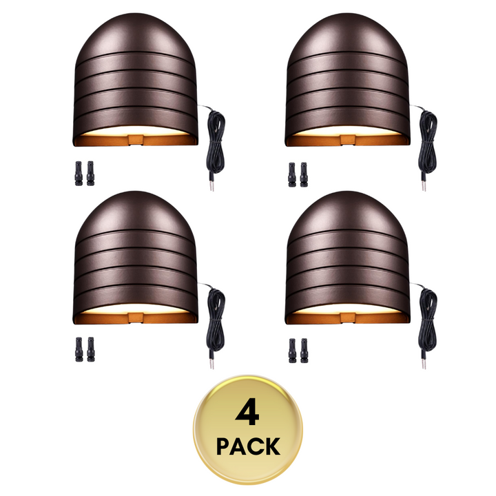 DLA08 5W 250LM Low Voltage 12V-24V 5CCT 2700K/3000K/3500K/4000K/5000K Integrated LED Outdoor Fence Deck Down Light Package, Step Patio Landscape Lights