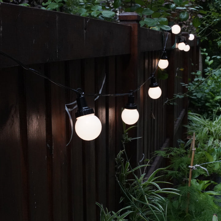 Outdoor Landscape Lighting LED 12V Low Voltage SL104 3800K Warm White LED Low Voltage Bistro Indoor String Lights 34 FT 12pcs 12V 0.5W G30 LED Bulbs