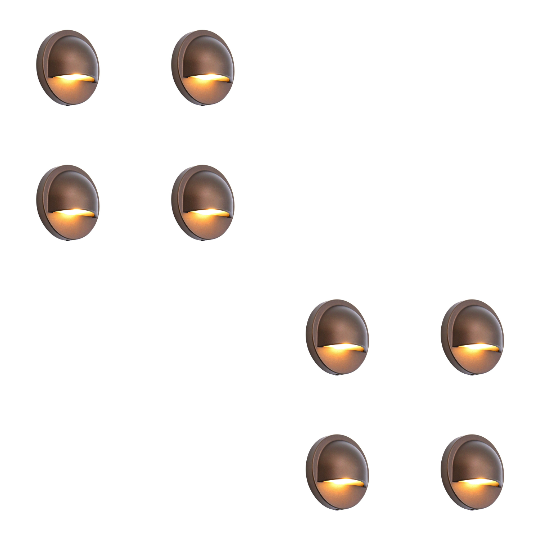 IDL02 4x/8x/12x Package Aluminum Round Surface Mount 2700K Warm White Integrated LED Deck Light Low Voltage Landscape Lighting