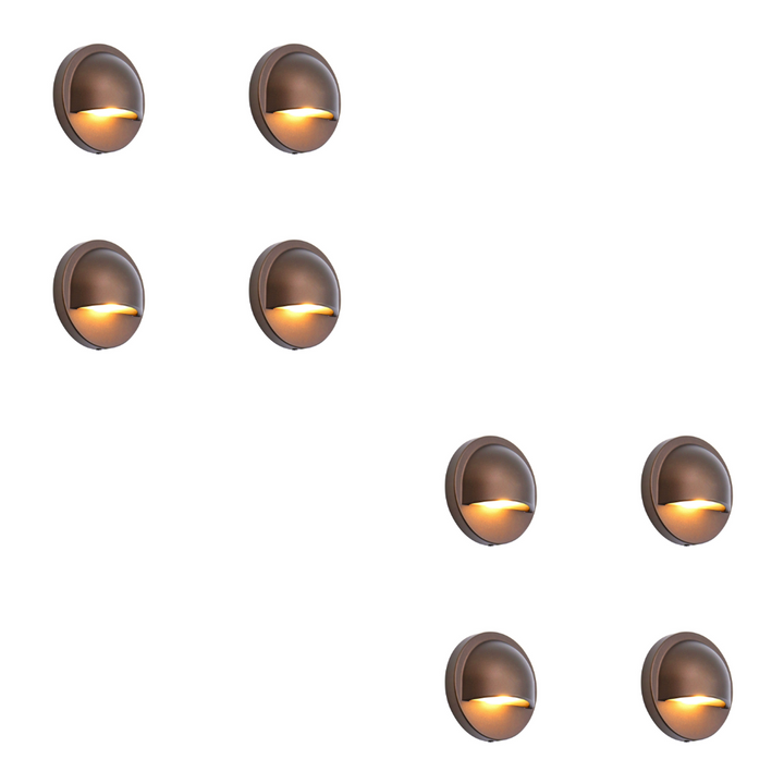 IDL02 4x/8x/12x Package Aluminum Round Surface Mount 2700K Warm White Integrated LED Deck Light Low Voltage Landscape Lighting