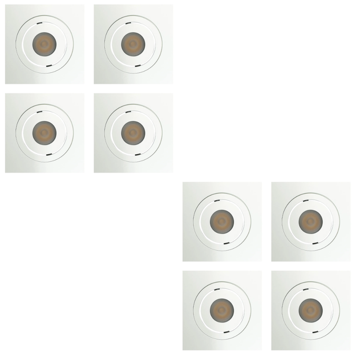 Outdoor Landscape Lighting LED 12V Low Voltage CB06 4x/8x/12x Package 1.5W DC12V Low Voltage Dimmable Recessed Square Cast Aluminum LED Puck Light Cabinet Downlighting 3000K or 5000K White 8 Pack
