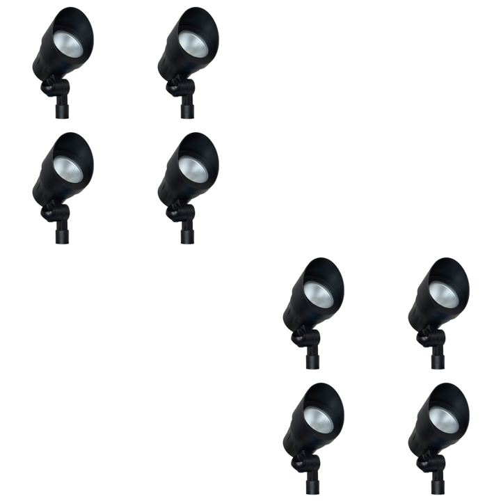 CD45 4x/8x/12x Package 12V Low Voltage Black 3000K Warm White Integrated LED Directional Up Light Outdoor Aluminum Spotlight