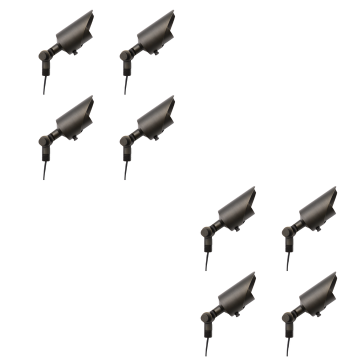 AL07B with MR16 5W 3000K 4x/8x/12x Package Low Voltage Brass Adjustable Directional Spot Light Outdoor Landscape Lighting