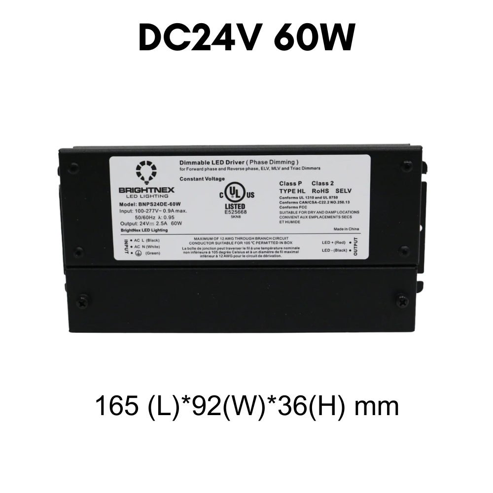 TSDC01 12V/24V DC Low Voltage Dimmable Transformers UL Listed LED Driver Outdoor Rated