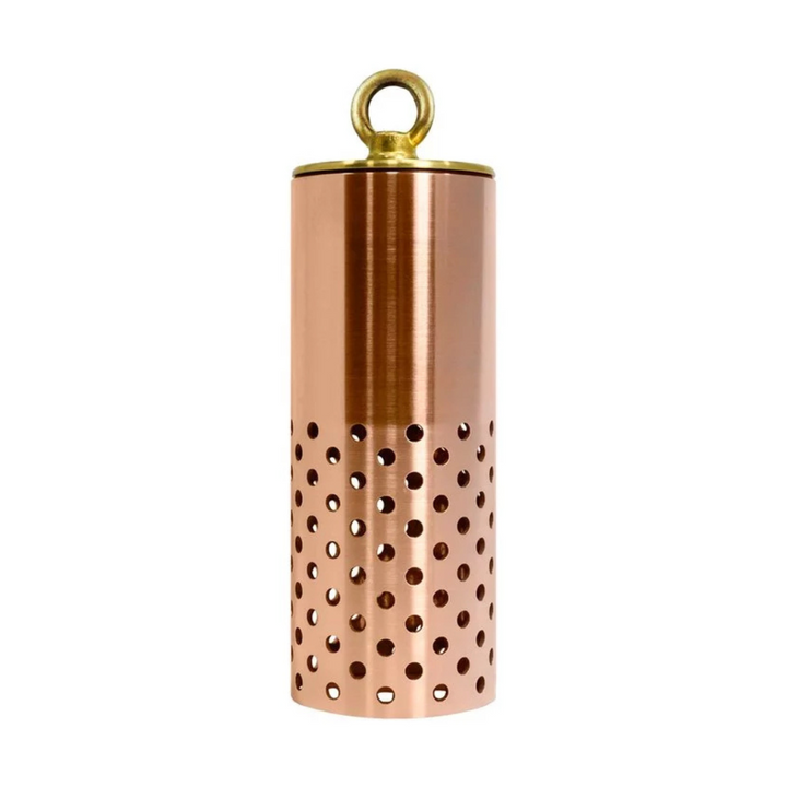 Brilliance Bryce Perforated Low Voltage Directional MR16 Brass Hanging Pendant Downlight Outdoor Landscape Lighting