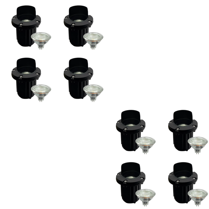 UNB03 4x/8x/12x Package Cast Brass Low Voltage Shielded LED In-ground Well Light IP65 Waterproof with 5W 3000K Bulb