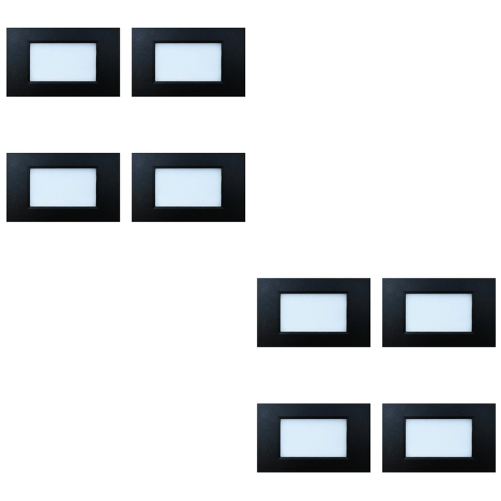 STA10 4x/8x/12x Package 3.5W 12V Low Voltage 3CCT Rectangular Waterproof Horizontal LED Aluminum Stair Step Light Fixture