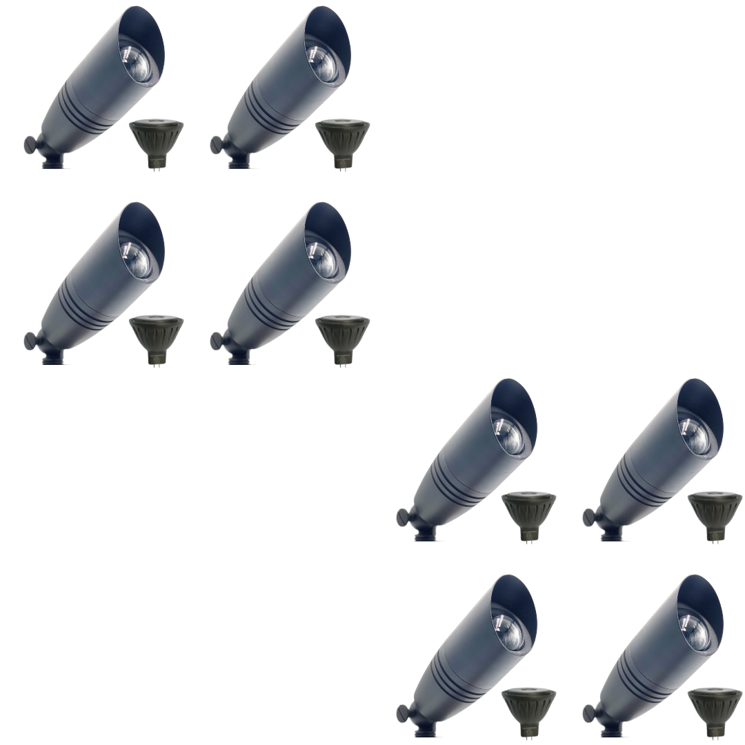 SPBP06 Tulay Black Brass Spot Light 4x/8x/12x MR16 5W 2700K Package Low Voltage Landscape Lighting