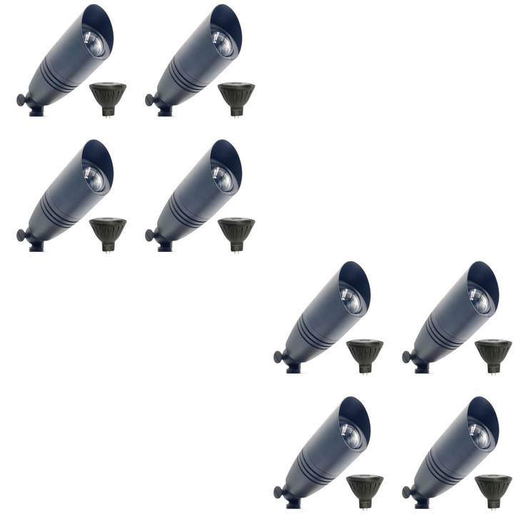 SPBP06 Tulay Black Brass Spot Light 4x/8x/12x MR16 5W 2700K Package Low Voltage Landscape Lighting