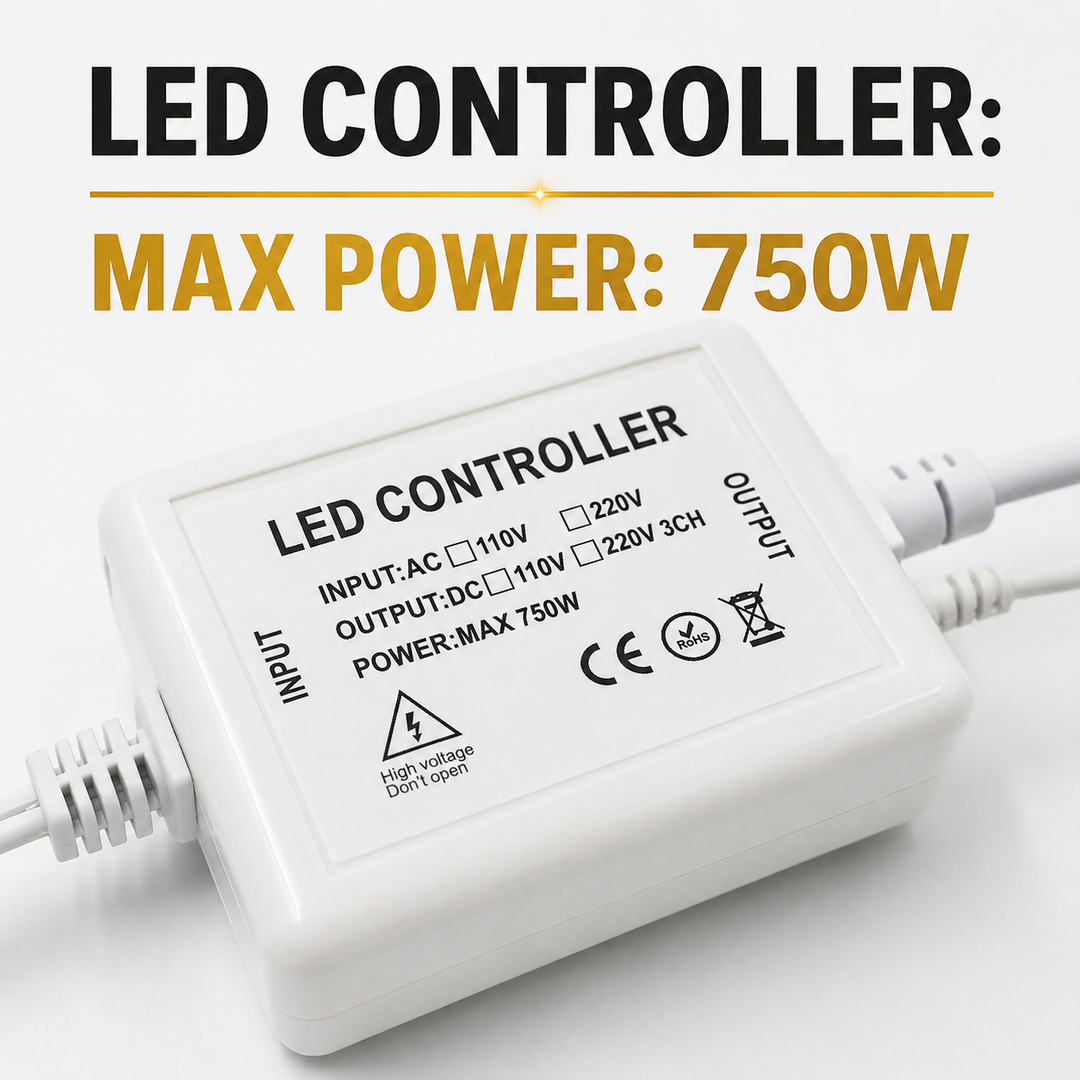 Outdoor Landscape Lighting LED 12V Low Voltage SLN11 Dotless LED 360° Neon Strip Power Adapter with IR Remote and Receiver