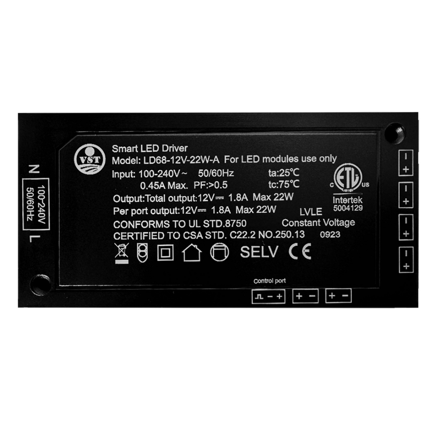Outdoor Landscape Lighting LED 12V Low Voltage TSDC22 – Heavy Duty 12V DC 22W Low Voltage Transformer for LED Modules