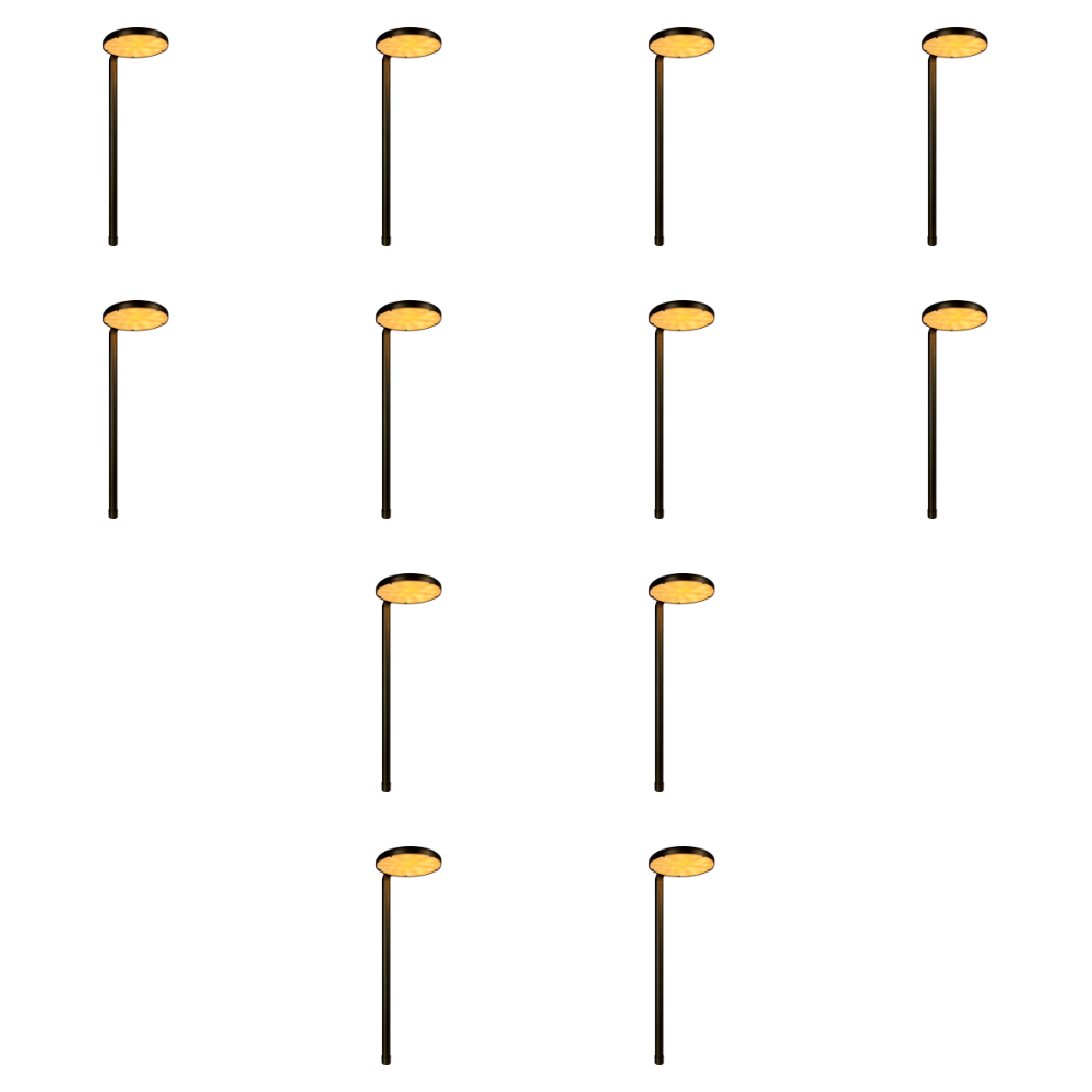 PLB27 4x/8x/12x Package Cast Brass Path and Area Light 4W 3000K Integrated LED 12V Low Voltage Pathway Outdoor Lighting Landscape Fixture