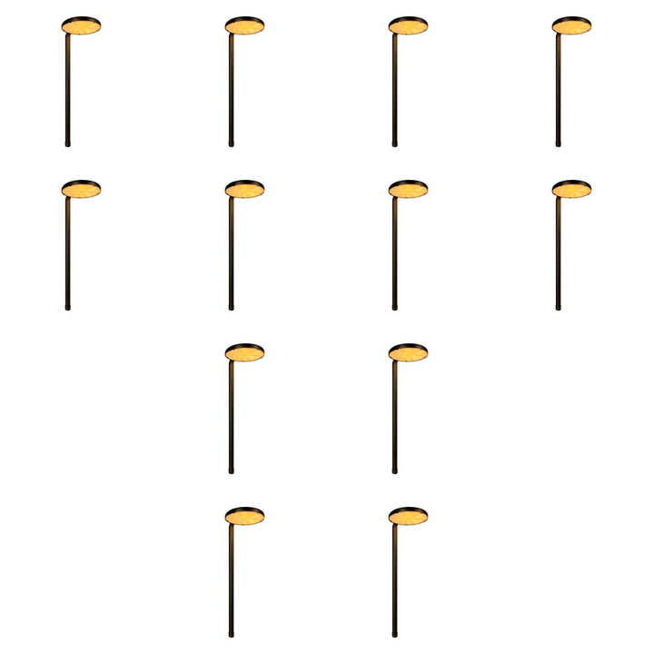 PLB27 4x/8x/12x Package Cast Brass Path and Area Light 4W 3000K Integrated LED 12V Low Voltage Pathway Outdoor Lighting Landscape Fixture