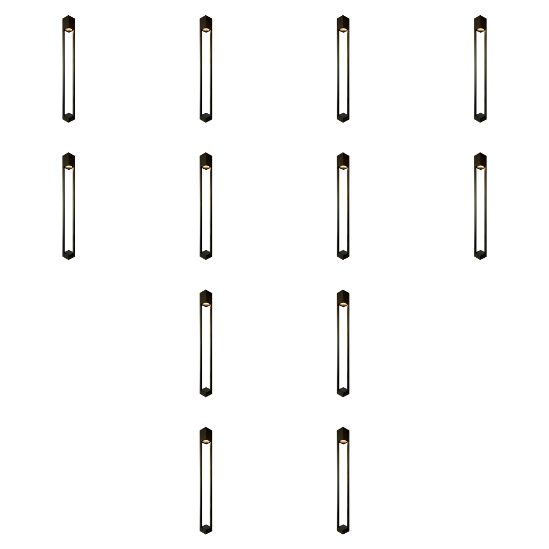 PLB23 4x/8x/12x Package Cast Brass Path and Area Light LED Low Voltage Pathway Outdoor Lighting Landscape Fixture 3W 3000K Bulb