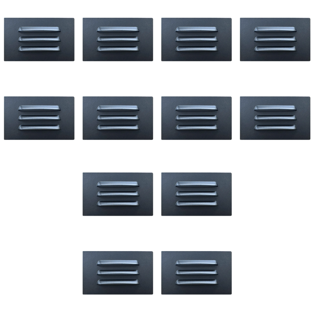 STA11 4x/8x/12x Package 3.5W 12V Low Voltage 3000K Warm White Integrated Rectangular Waterproof Horizontal LED Aluminum Step Light Wall Lighting Fixture