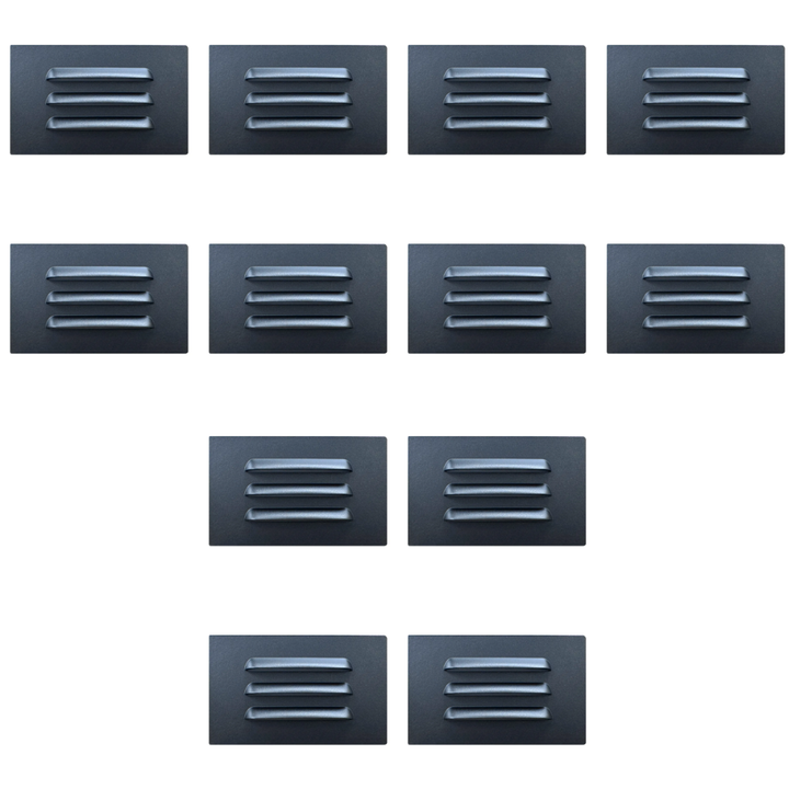 STA11 4x/8x/12x Package 3.5W 12V Low Voltage 3000K Warm White Integrated Rectangular Waterproof Horizontal LED Aluminum Step Light Wall Lighting Fixture