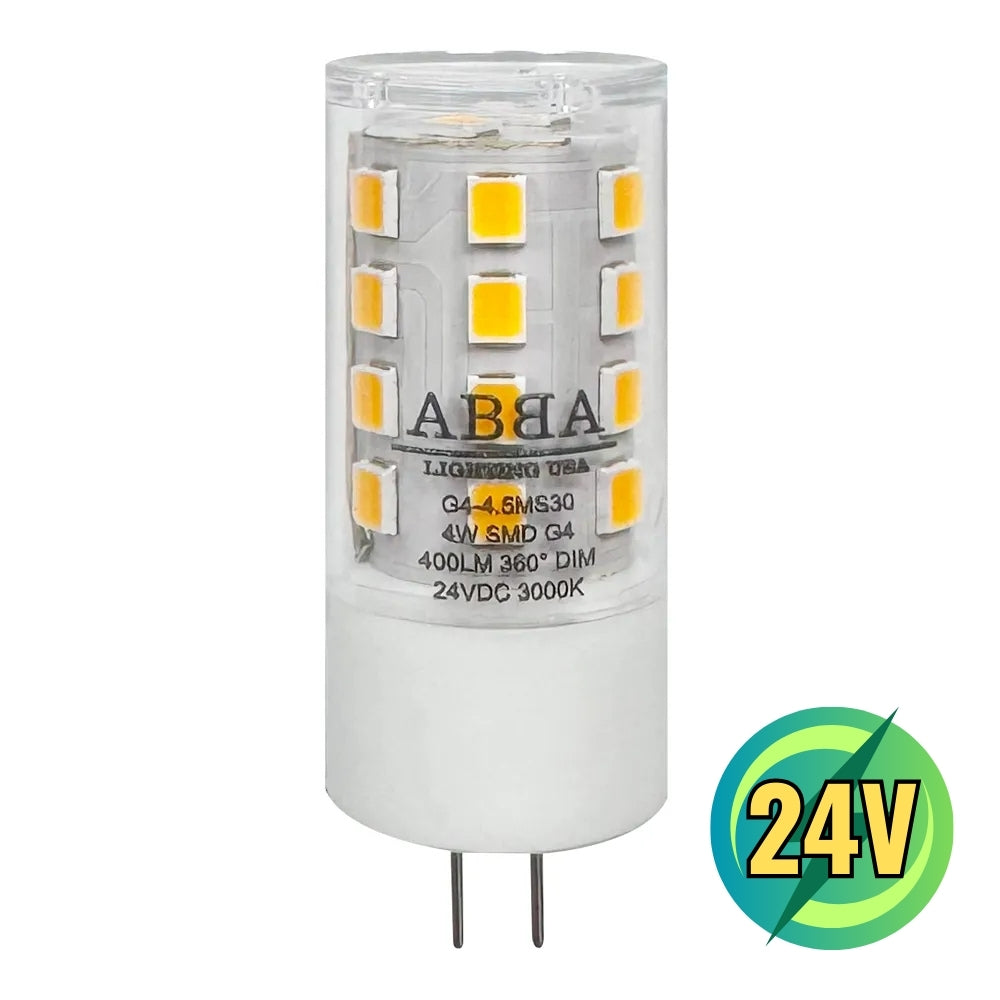 4W G4 DC24V Dimmable SMD Bi Pin LED Capsule Bulb Energy Efficient Light IP65 Waterproof