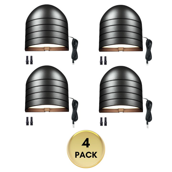 DLA08 5W 250LM Low Voltage 12V-24V 5CCT 2700K/3000K/3500K/4000K/5000K Integrated LED Outdoor Fence Deck Down Light Package, Step Patio Landscape Lights