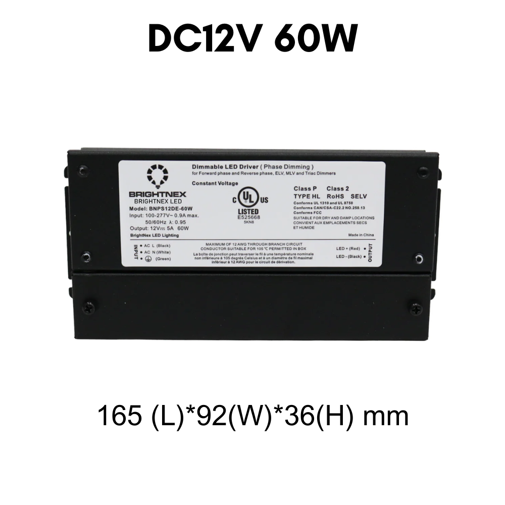 TSDC01 12V/24V DC Low Voltage Dimmable Transformers UL Listed LED Driver Outdoor Rated