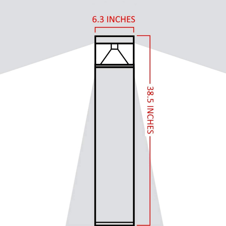 BPLA01 38" 120V 20W 3000K/5000K or 3CCT 1600LM Black Aluminum Flat-Top Bollard Light Line Voltage Commercial Bollard Path Light Outdoor Lighting