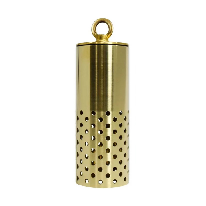 Brilliance Bryce Perforated Low Voltage Directional MR16 Brass Hanging Pendant Downlight Outdoor Landscape Lighting