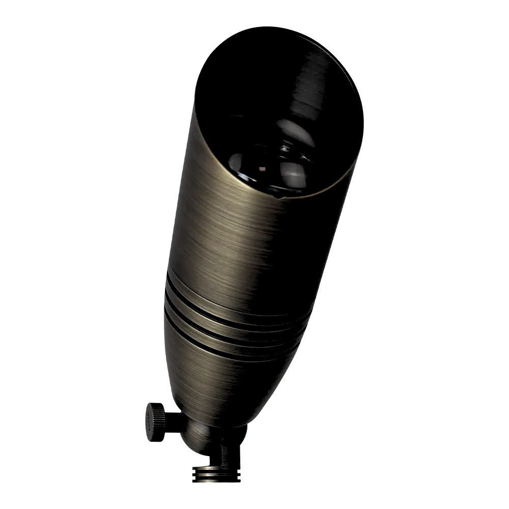 Outdoor Landscape Lighting LED 12V Low Voltage SPB06 Cast Brass Spotlight | Lamp Ready 12V Low Voltage Landscape Light Dark Brass