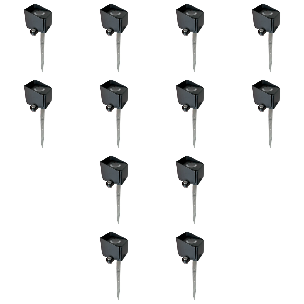 STB22 4x/8x/12x Package 3W 3000K 240LM Cast Brass LED Mini Step Light with Stainless Steel Stake 12V Low Voltage Landscape Lighting