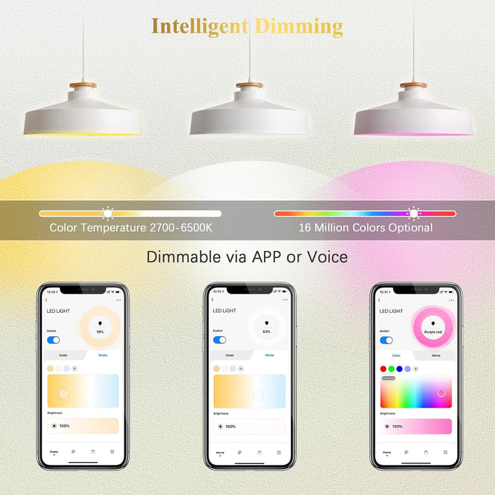 RGBCW MR16 5W Smart WIFI LED Light Bulb 4 Pack, Energy Saving RGBCW Color Changing 12V Outdoor LED Bulb Package Compatible with Alexa, Google Assistant, and Siri