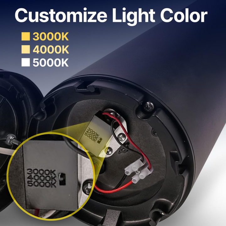 BPLA06 25" 120V 10W 3000K/4000K/5000K 3CCT 1000LM Black Aluminum Round-Top Bollard Light Line Voltage Commercial Bollard Path Light Outdoor Lighting