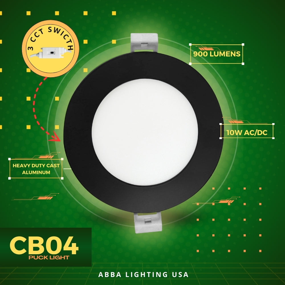 Outdoor Landscape Lighting LED 12V Low Voltage CB04 4x/8x/12x Package 10W 3CCT Dimmable Round Slim 12V AC/DC LED Panel Light Low Voltage Lighting Fixture