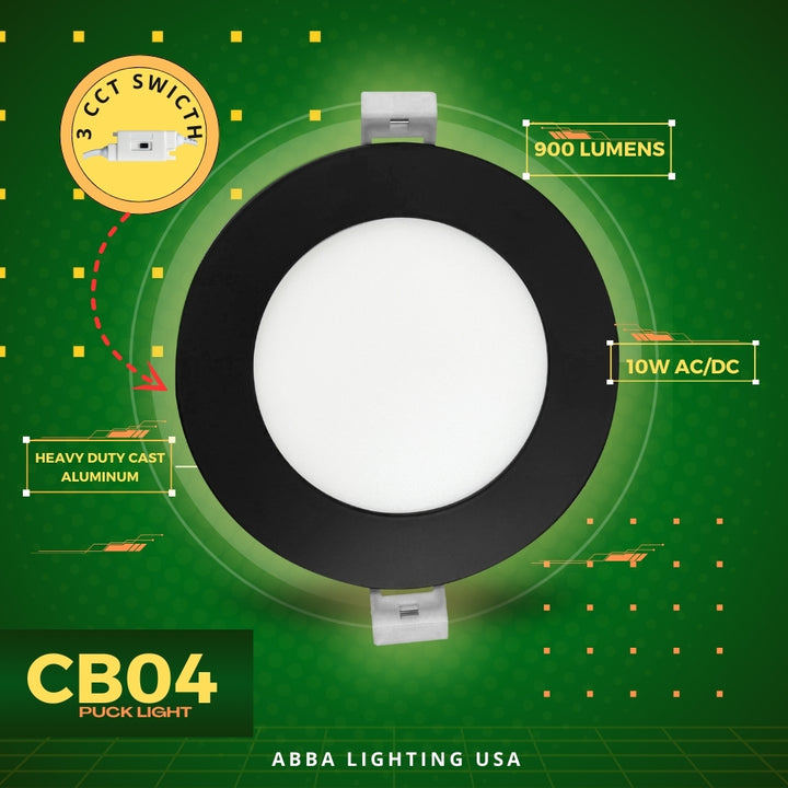 Outdoor Landscape Lighting LED 12V Low Voltage CB04 4x/8x/12x Package 10W 3CCT Dimmable Round Slim 12V AC/DC LED Panel Light Low Voltage Lighting Fixture